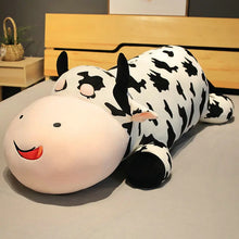 Load image into Gallery viewer, Giant Lying Cow Plush Sleep Pillow - 80-120cm Soft and Cuddly Stuffed Animal, Perfect for Snuggling and Gifting