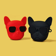 Load image into Gallery viewer, Cute Bulldog AirPods Case – Silicone Cover Compatible with AirPods 1, 2, 3, and Pro, Featuring Shockproof Protection and Charging Hole Design