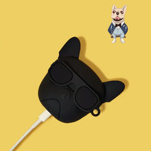 Load image into Gallery viewer, Cute Bulldog AirPods Case – Silicone Cover Compatible with AirPods 1, 2, 3, and Pro, Featuring Shockproof Protection and Charging Hole Design