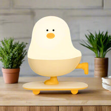 Load image into Gallery viewer, Chirpy Chicken Night Light Lamp - Cute USB Rechargeable Bedside Lamp for Kids