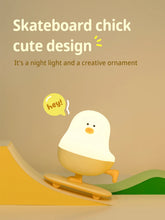 Load image into Gallery viewer, Chirpy Chicken Night Light Lamp - Cute USB Rechargeable Bedside Lamp for Kids