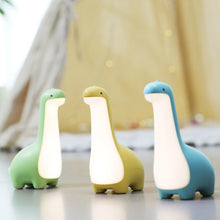 Load image into Gallery viewer, Dino Glow LED Night Light - 10cm Cute Dinosaur Bedside Lamp with USB Charging