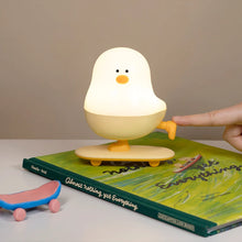Load image into Gallery viewer, Chirpy Chicken Night Light Lamp - Cute USB Rechargeable Bedside Lamp for Kids