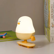 Load image into Gallery viewer, Chirpy Chicken Night Light Lamp - Cute USB Rechargeable Bedside Lamp for Kids