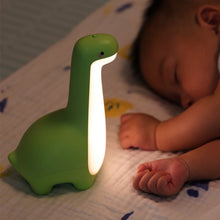 Load image into Gallery viewer, Dino Glow LED Night Light - 10cm Cute Dinosaur Bedside Lamp with USB Charging