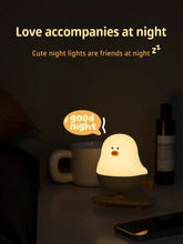 Load image into Gallery viewer, Chirpy Chicken Night Light Lamp - Cute USB Rechargeable Bedside Lamp for Kids