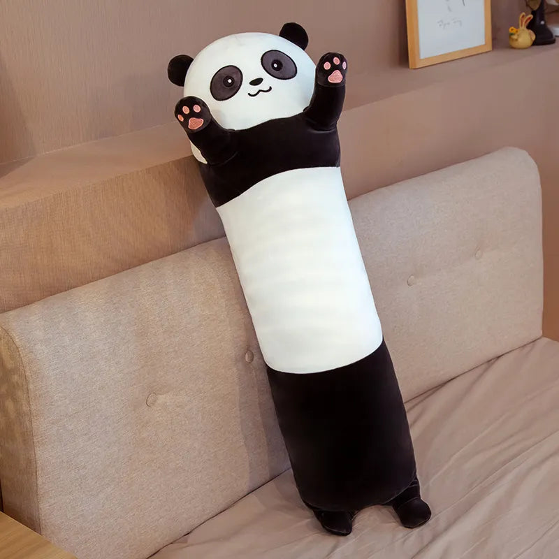 Giant Panda Plush Toy Cylindrical Pillow Cute Pluffyy Pillows
