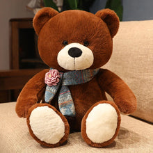 Load image into Gallery viewer, Cute Classic Dark Brown Teddy Bear with Scarf