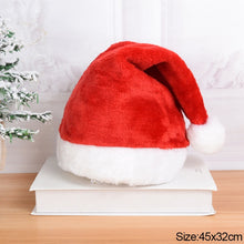 Load image into Gallery viewer, Plush santa hat, christmas hat, santa hats, red santa hat