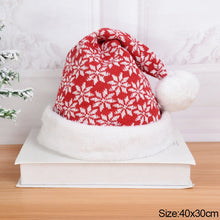 Load image into Gallery viewer, Plush santa hat, christmas hat, santa hats, red santa hat
