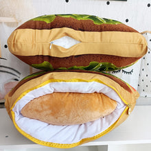 Load image into Gallery viewer, Lifelike Plush Hamburger Throw Pillow with Blanket 2 In 1
