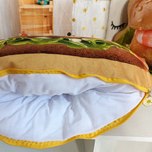 Load image into Gallery viewer, Lifelike Plush Hamburger Throw Pillow with Blanket 2 In 1