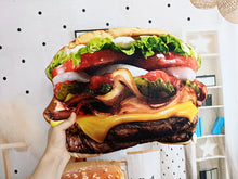 Load image into Gallery viewer, Lifelike Plush Hamburger Throw Pillow with Blanket 2 In 1