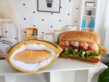 Load image into Gallery viewer, Lifelike Plush Hamburger Throw Pillow with Blanket 2 In 1