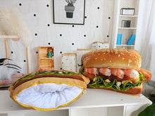 Load image into Gallery viewer, Lifelike Plush Hamburger Throw Pillow with Blanket 2 In 1
