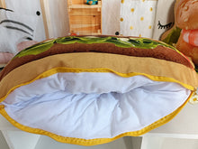 Load image into Gallery viewer, Lifelike Plush Hamburger Throw Pillow with Blanket 2 In 1