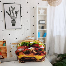 Load image into Gallery viewer, Lifelike Plush Hamburger Throw Pillow with Blanket 2 In 1