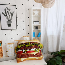 Load image into Gallery viewer, Lifelike Plush Hamburger Throw Pillow with Blanket 2 In 1