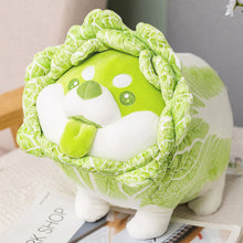 Load image into Gallery viewer, shiba inu plushie, shiba inu plush toys, shiba inu soft toy, cabbage soft toy, food plush, food plushie, food soft toy, stuffed animal food