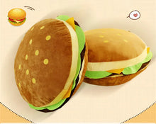 Load image into Gallery viewer, cute food plushies, food plush toys, food plush, burget plush toy, burger plush pillow, cute plushies, cute pillows
