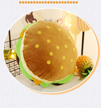 Load image into Gallery viewer, cute food plushies, food plush toys, food plush, burget plush toy, burger plush pillow, cute plushies, cute pillows
