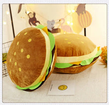 Load image into Gallery viewer, cute food plushies, food plush toys, food plush, burget plush toy, burger plush pillow, cute plushies, cute pillows
