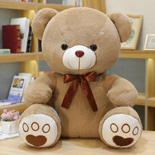 Load image into Gallery viewer, teddy bears with ribbon, white teddy bear, pink teddy bear, brown teddy bear
