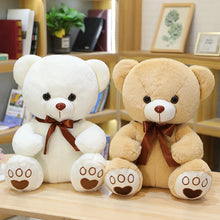 Load image into Gallery viewer, teddy bears with ribbon, white teddy bear, pink teddy bear, brown teddy bear
