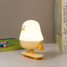 Load image into Gallery viewer, Chirpy Chicken Night Light Lamp - Cute USB Rechargeable Bedside Lamp for Kids
