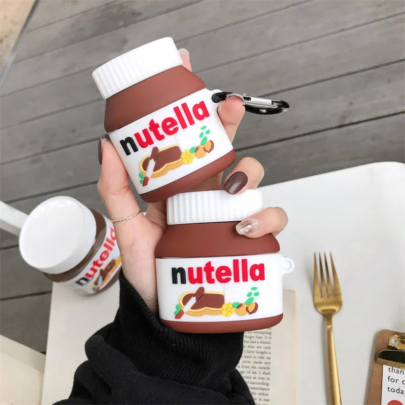 nutella airpods cover, cute airpods cases, covers for airpods, airpods pro cases