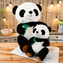 Load image into Gallery viewer, Panda with Bamboo Plushie
