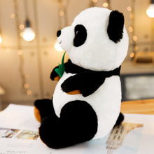 Load image into Gallery viewer, Panda with Bamboo Plushie
