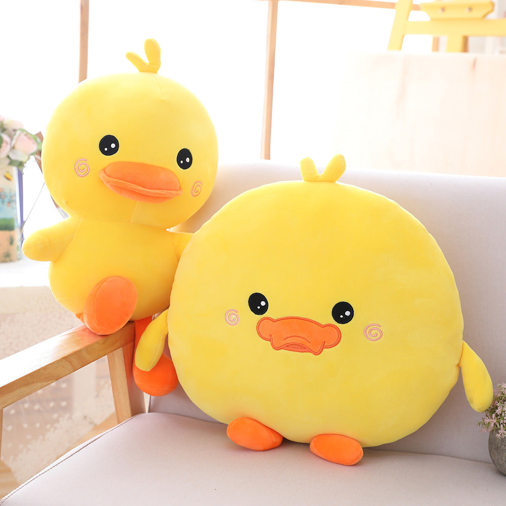 Cute Yellow Duck Soft Toy & Pillow  Stuffed Animals Plushies – Pluffyy