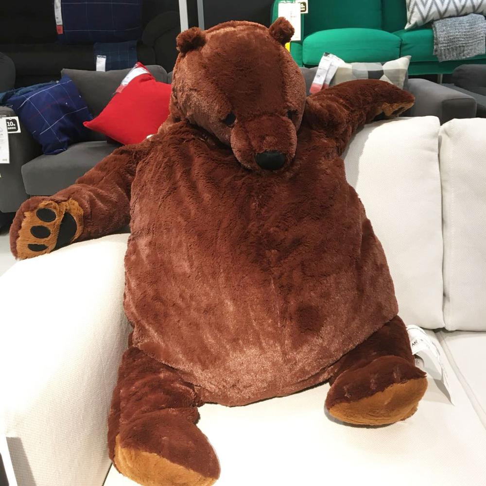 60/100cm Huge Brown Bear Plush Toys Lovely Teddy Bear Plush Stuffed Animal Soft Doll Pillow Cushion Toys For Girls Kids Birthday