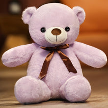 Load image into Gallery viewer, cute purple teddy bear with ribbon, teddies, teddy bear soft toy
