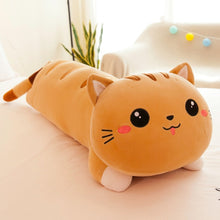 Load image into Gallery viewer, kawaii cat plush toy, cat soft toy, cat plushie, Plush Sleeping Cat Pillow, soft and cuddly, available in multiple sizes, perfect for comfortable sleep and cozy home decor
