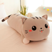 Load image into Gallery viewer, kawaii cat plush toy, cat soft toy, cat plushie, Plush Sleeping Cat Pillow, soft and cuddly, available in multiple sizes, perfect for comfortable sleep and cozy home decor
