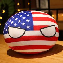 Load image into Gallery viewer, Country National Flag Ball Plush Toy, russia national flag plush toy, USA national flag plushie, china national flag plush, russia national flag plush, Japan national flag plush, UK national flag plush, london national flag plush
