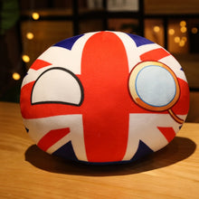 Load image into Gallery viewer, Country National Flag Ball Plush Toy, russia national flag plush toy, USA national flag plushie, china national flag plush, russia national flag plush, Japan national flag plush, UK national flag plush, london national flag plush
