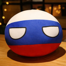 Load image into Gallery viewer, Country National Flag Ball Plush Toy, russia national flag plush toy, USA national flag plushie, china national flag plush, russia national flag plush, Japan national flag plush, UK national flag plush, london national flag plush
