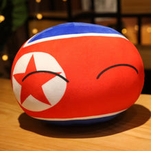 Load image into Gallery viewer, Country National Flag Ball Plush Toy, russia national flag plush toy, USA national flag plushie, china national flag plush, russia national flag plush, Japan national flag plush, UK national flag plush, london national flag plush
