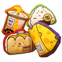 Load image into Gallery viewer, Cute Cartoon Food Plush Pillow Boba Tea Cheese Sushi Toast
