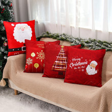 Load image into Gallery viewer, Christmas Cushion Covers in Red 45x45cm
