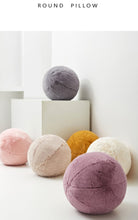 Load image into Gallery viewer, Nordic Velvet Pure Color Round Cushion
