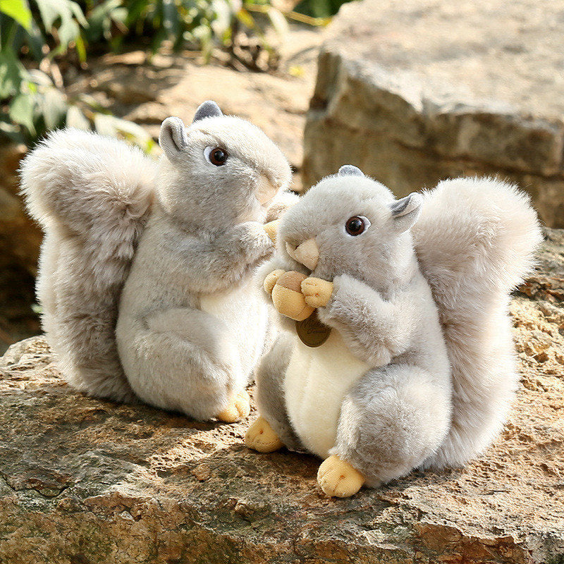 Grey squirrel soft best sale toy