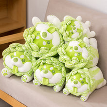 Load image into Gallery viewer, shiba inu plushie, shiba inu plush toys, shiba inu soft toy, cabbage soft toy, food plush, food plushie, food soft toy, stuffed animal food
