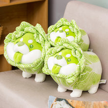 Load image into Gallery viewer, shiba inu plushie, shiba inu plush toys, shiba inu soft toy, cabbage soft toy, food plush, food plushie, food soft toy, stuffed animal food
